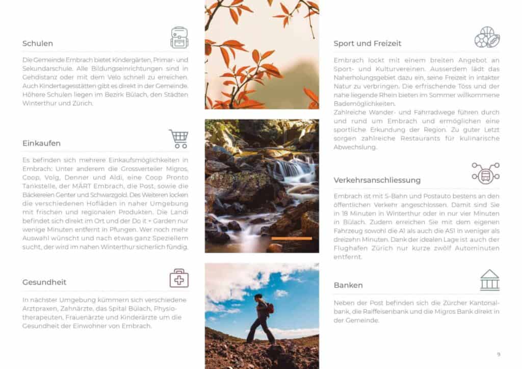 Eine Broschüre mit einem malerischen Bild von Am Wildbach.