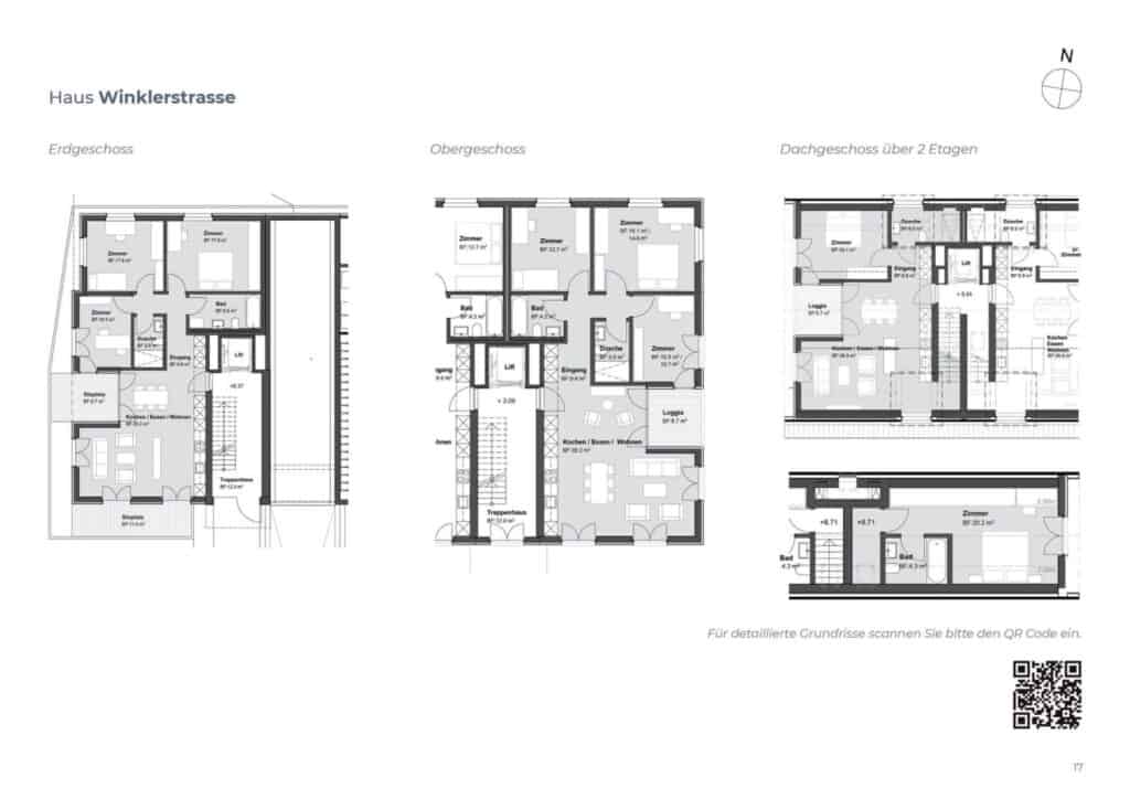 Eine Broschüre einer Wohnung mit zwei Schlafzimmern und zwei Bädern am Wildbach.